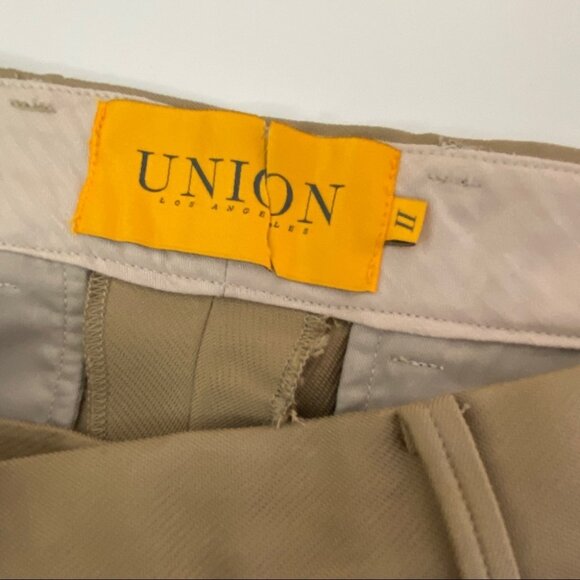 New Union Los Angeles khaki beige flat front pants - Picture 8 of 9